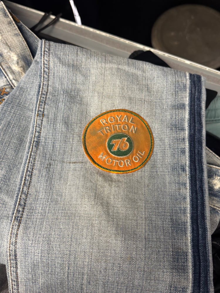 Image of 2000s Dolce & Gabbana Patch Biker Denim