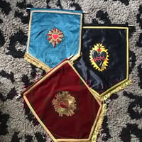 Image 11 of Handmade Black Sacred Heart Wall Banner