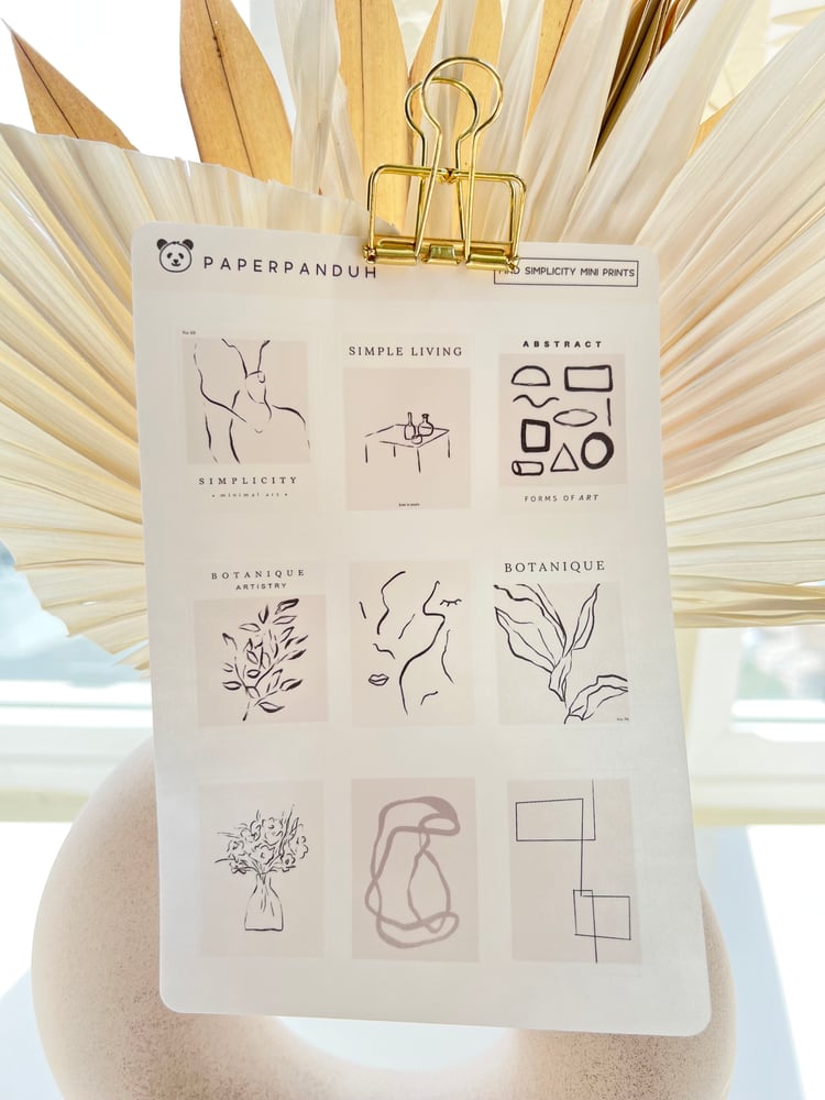 Simplicity Sticker Set | paperpanduh
