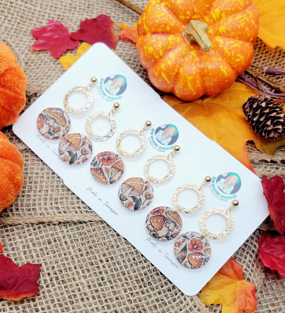 Image of Fall Mushie Earrings