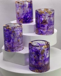 Image 2 of Epoxy Resin Shot Glasses with Foil Flakes