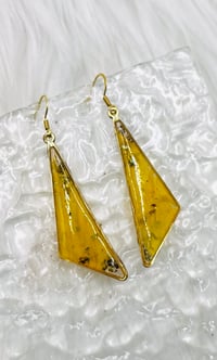 Image 1 of YELLOW SUNFLOWER FLORAL DANGLES