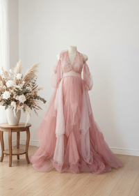 Image 1 of Photo prop | Tulle gown for photoshoot | Elvina | size S-M-L | pregnancy | rose