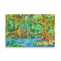 Image 5 of Amazonia Watercolor scene Canvas