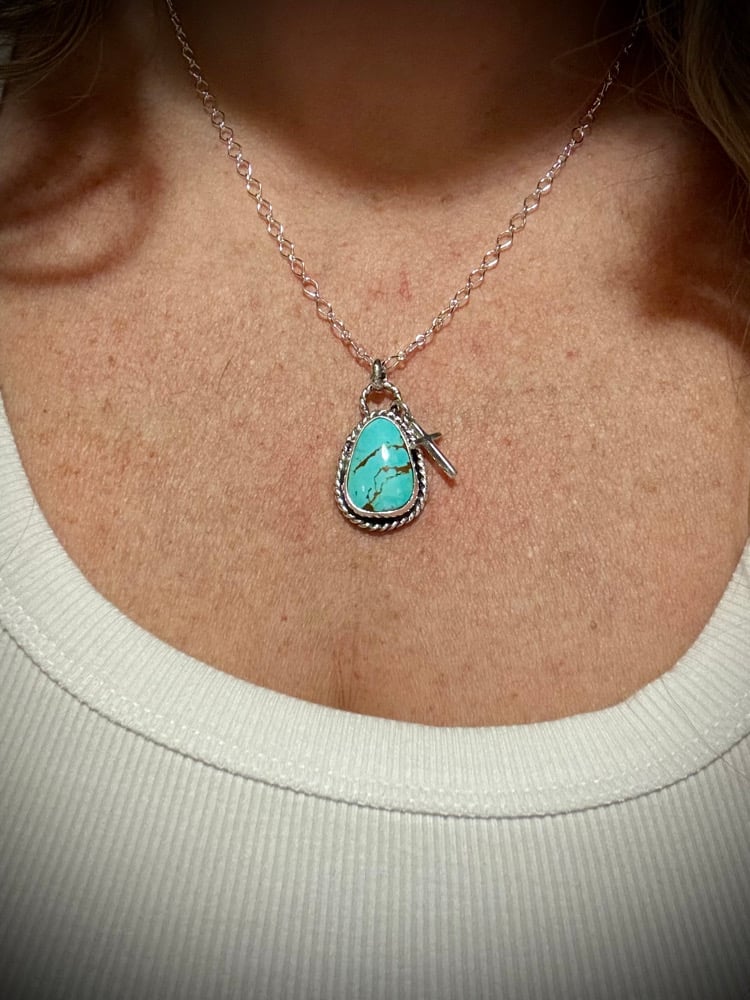 Image of Dainty Mine #8 & Cross Necklace (1) 🩵