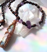 Image 1 of Chevron Amethyst Necklace Set