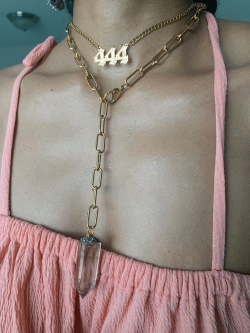 Image of SALEM • Adjustable Lariat Necklace | Smokey Quartz