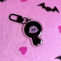 Image 3 of 1.5 Inch Acrylic Key Chain Goth Poyo