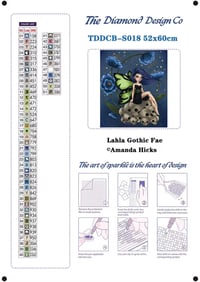 Image 4 of Lahla Gothic Fae Full Size Diamond Painting by Amanda Hicks