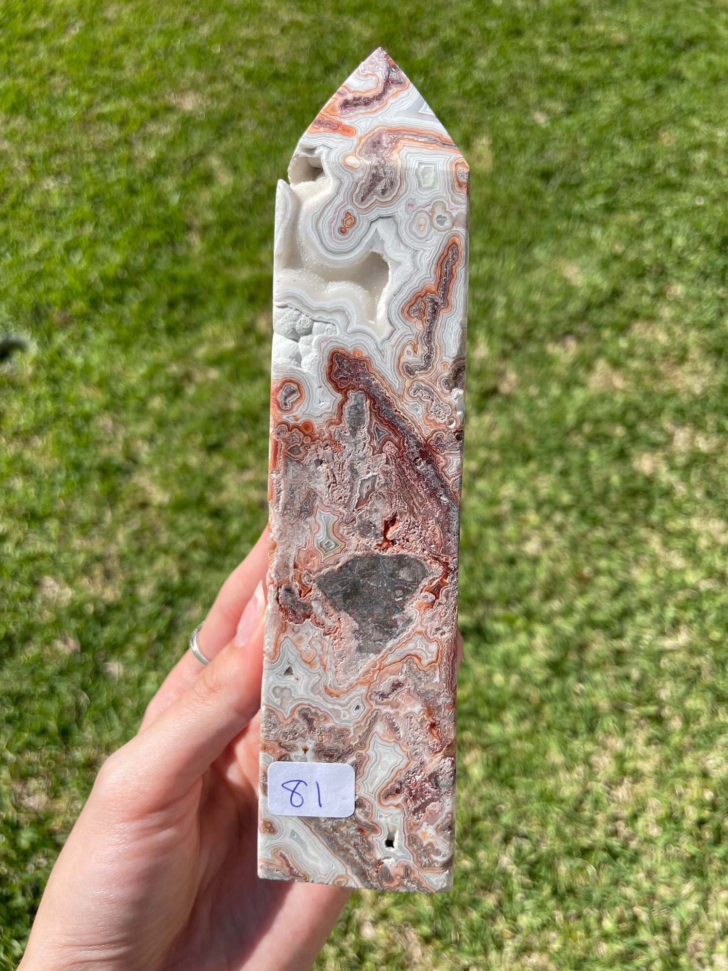 Mexican Lace Agate Tower