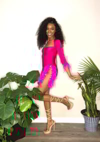 Image 2 of Pretty-in-Pink Cocktail Mini Dress