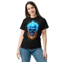 Image 3 of Blueflame skull Unisex classic tee