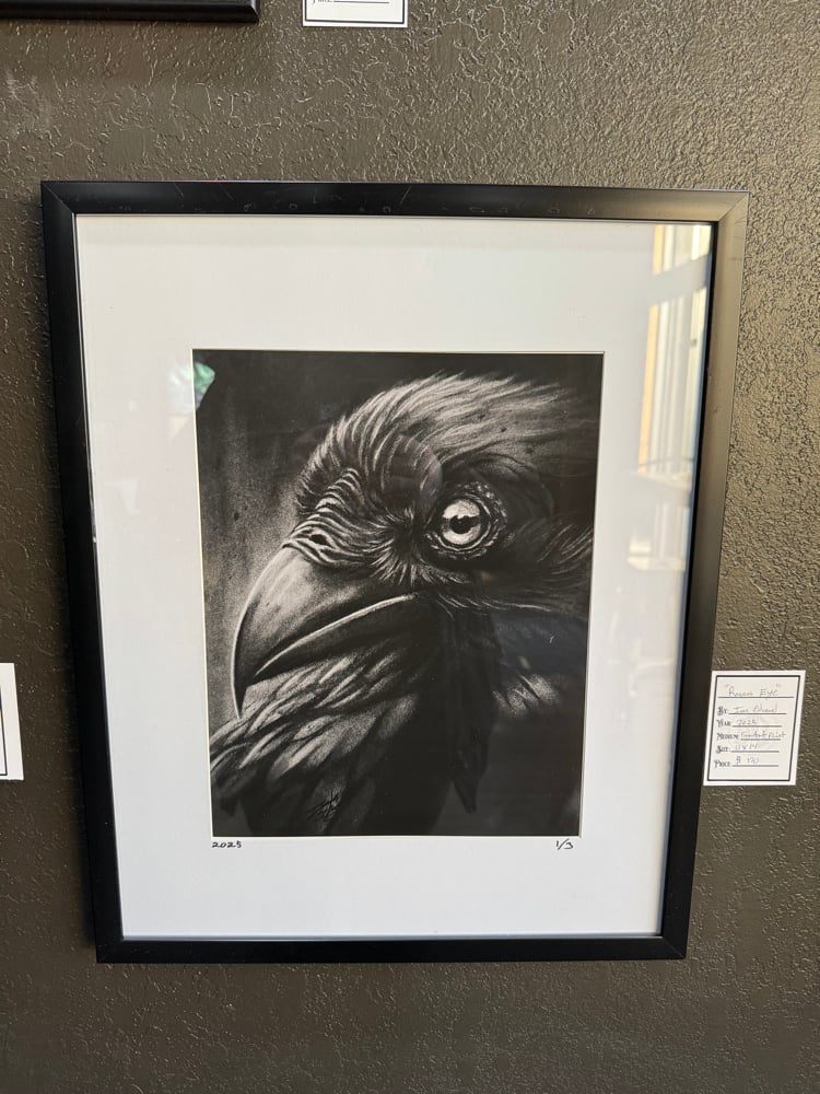 set of 3 (Presence, The Keeper, Ravens Eye) matted and framed
