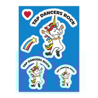 Sticker SET of 5 - Unicorn Tap Star 
