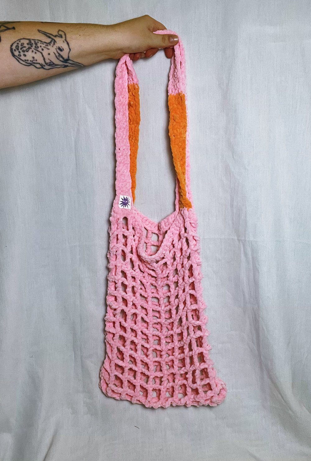 Image of plush crocheted NETBAGS