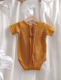 Image 1 of Boys bodysuit Patrick - honey | photo props | 12-18 months