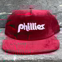 Image 1 of PHILLIES Corduroy Snapback ‘Maroon’