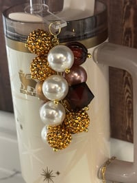 Image 2 of Starlight Shimmer Champagne, Gold and Cream Tumbler Straw Bauble