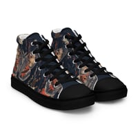 Image 18 of Grunge Goth Style Cottagecore Moth Women’s high top canvas shoes