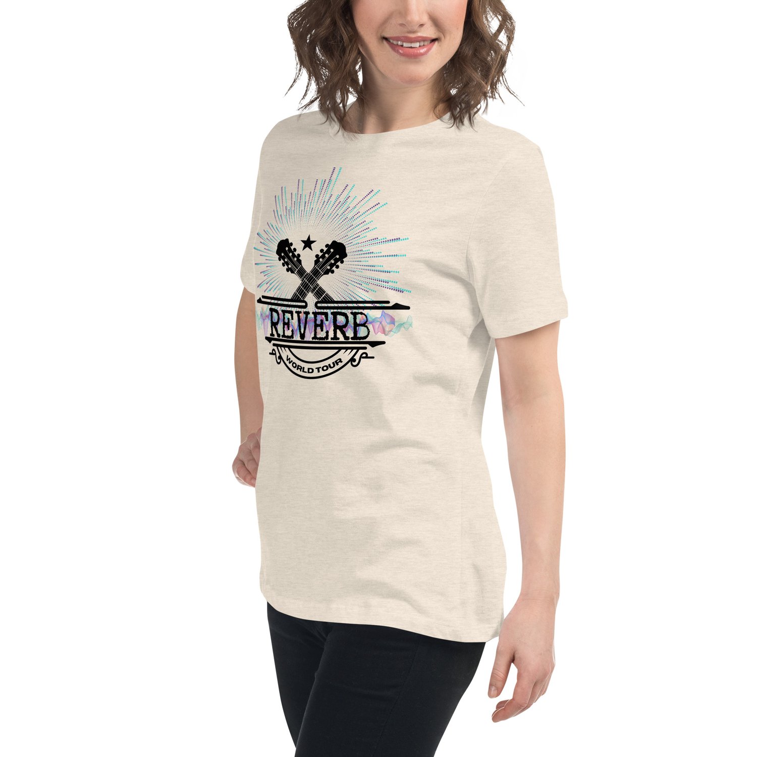 Image of Women's Relaxed T-Shirt Reverb tour tshirt 