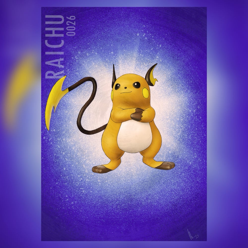 Raichu 0026 A4 300gsm Art Print