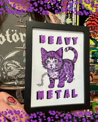Image 4 of Heavy Metal Pussy print in Studded Frame