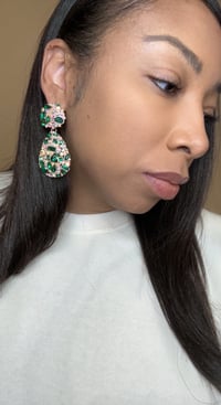 Image 4 of Tear drop bling earrings 