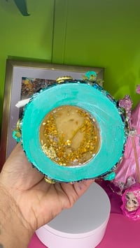 Image 2 of Turquoise Santa Muerte Statue