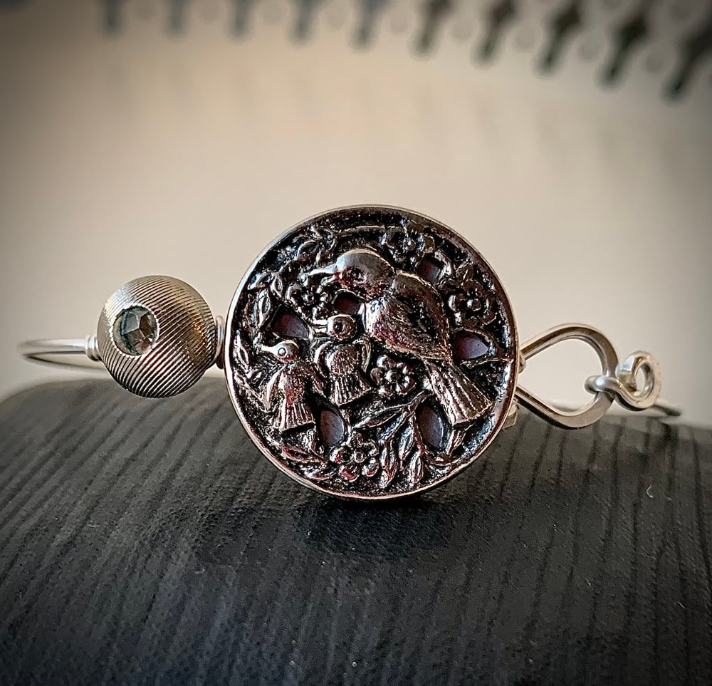 Image of "Nesting" Silver Button Bracelet