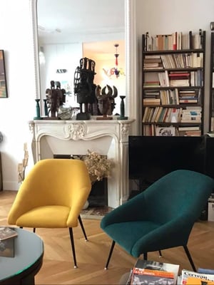 Image of Fauteuil coquille jaune