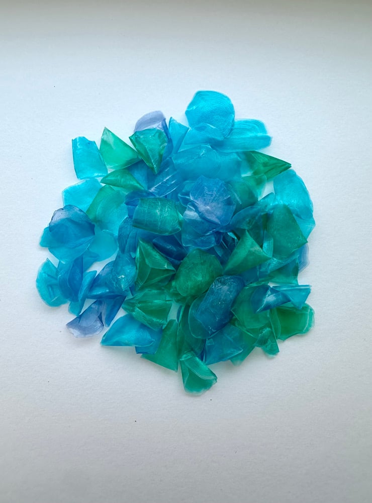 Image of Dyed fish scales - Mixed blue