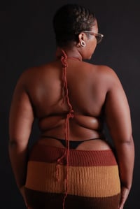 Image 2 of Front Tie Knit Maxi Dress