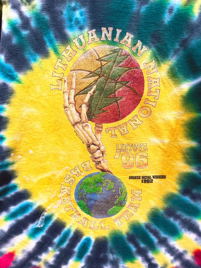 Grateful Dead 1996 Lithuania Basketball T-Shirt - Size XXL