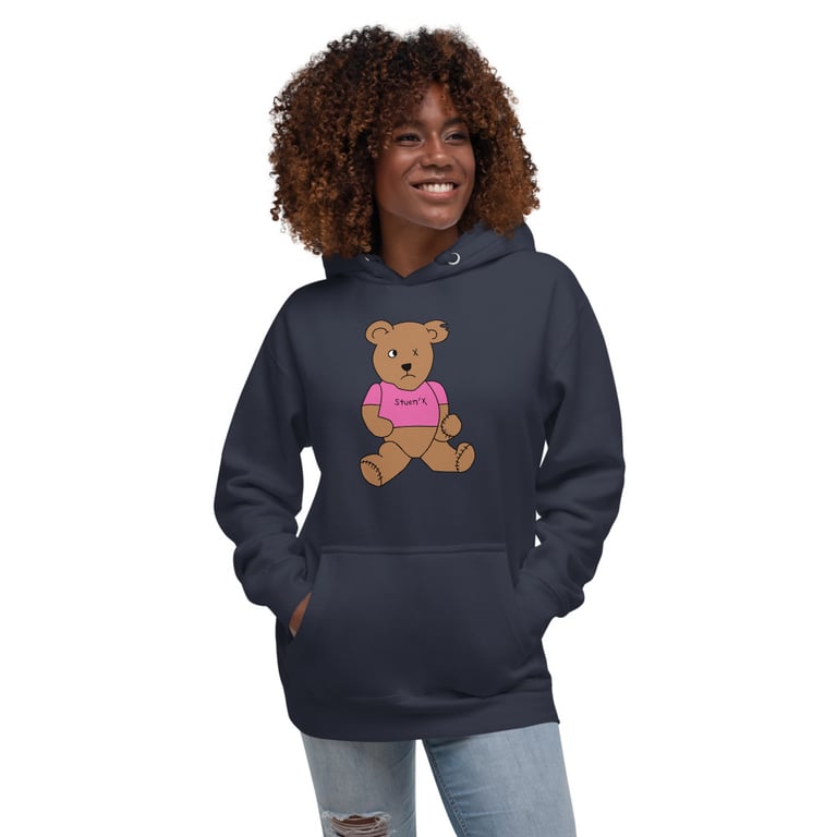 Benny Wearing Pink Unisex Hoodie Image 5