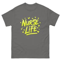 Image 6 of Nurse Life Shirt – Yellow Graffiti Nurse T-Shirt Bold Paint Stroke Unisex Graphic Tee