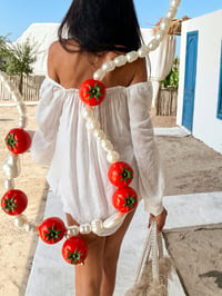 Image 5 of TOMATO PEARL NECKLACE 