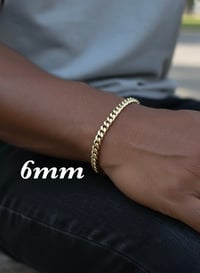 Image 4 of 14k Gold Plated Cuban Bracelets