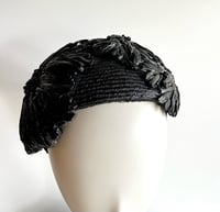 Image 1 of Black straw bandeau