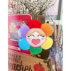 Rainbow Hobi Flower Plush Keychain 