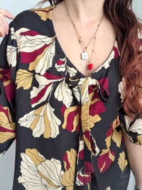 Image 2 of CAMICETTA FLORAL BURGUNDY