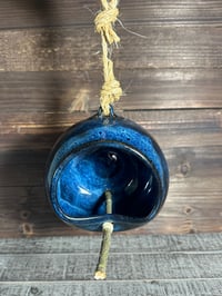 Image 1 of Dark blue bird feeder 