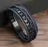 Beads and Leather Men Classic Multi Layer Bracelet  Image 4