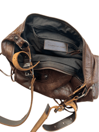 Image 4 of Balenciaga 'The Day' Moto Leather Hobo Bag