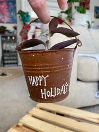 Image 3 of Purple Heart Tradescantia in Penguin Happy Holidays Tin