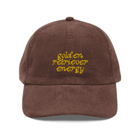 Image 2 of “Golden Retriever Energy” Vintage corduroy cap