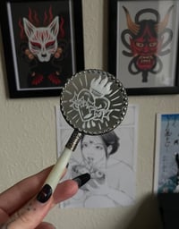 Image 1 of Sacred Heart Antique Hand Mirror 