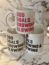 Inspiro mug: God, Goals, Growing, Glowing