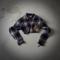 Image 3 of R Crystal flame flannel -blue 