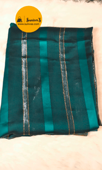 Image 4 of Nivya_Pure Satin Silk Saree with Unstitched Blouse