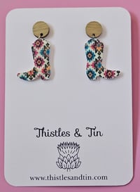 Image 2 of Western Boots Printed Dangles 